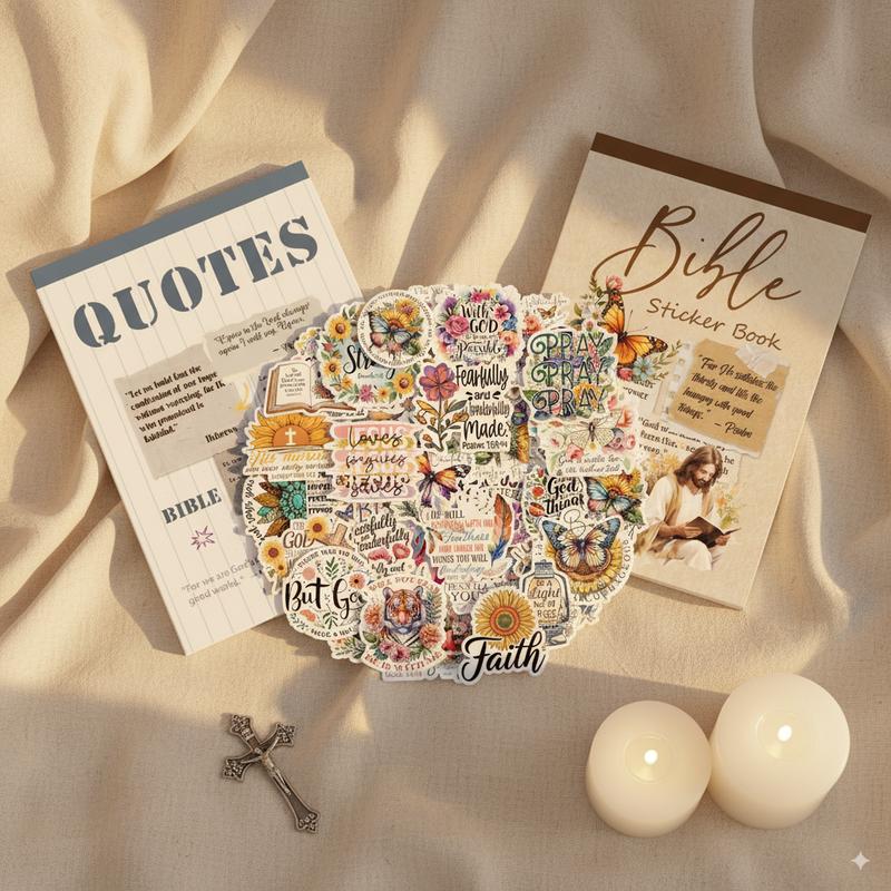 🔥 Black Friday Mega Sale - Up to 50% OFF!✝️Motivational & Faith Sticker Book