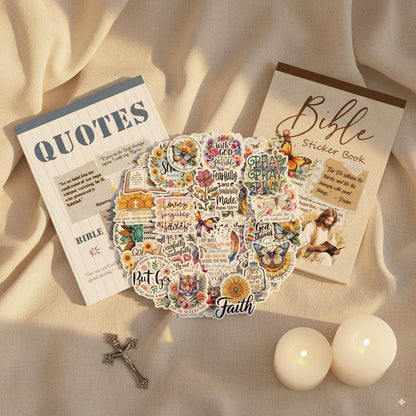 🔥 Black Friday Mega Sale - Up to 50% OFF!✝️Motivational & Faith Sticker Book