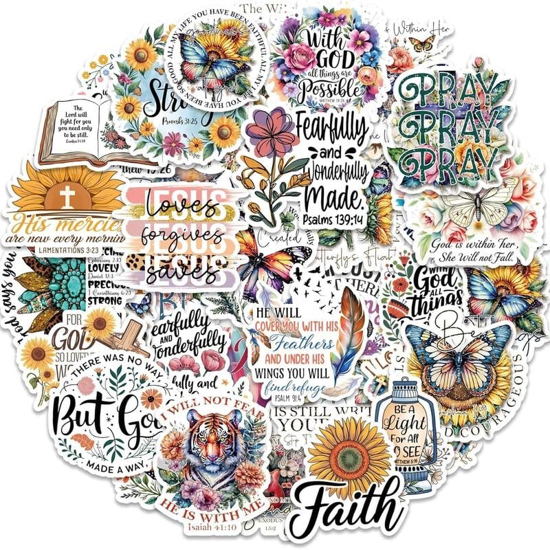 🔥 Black Friday Mega Sale - Up to 50% OFF!✝️Motivational & Faith Sticker Book